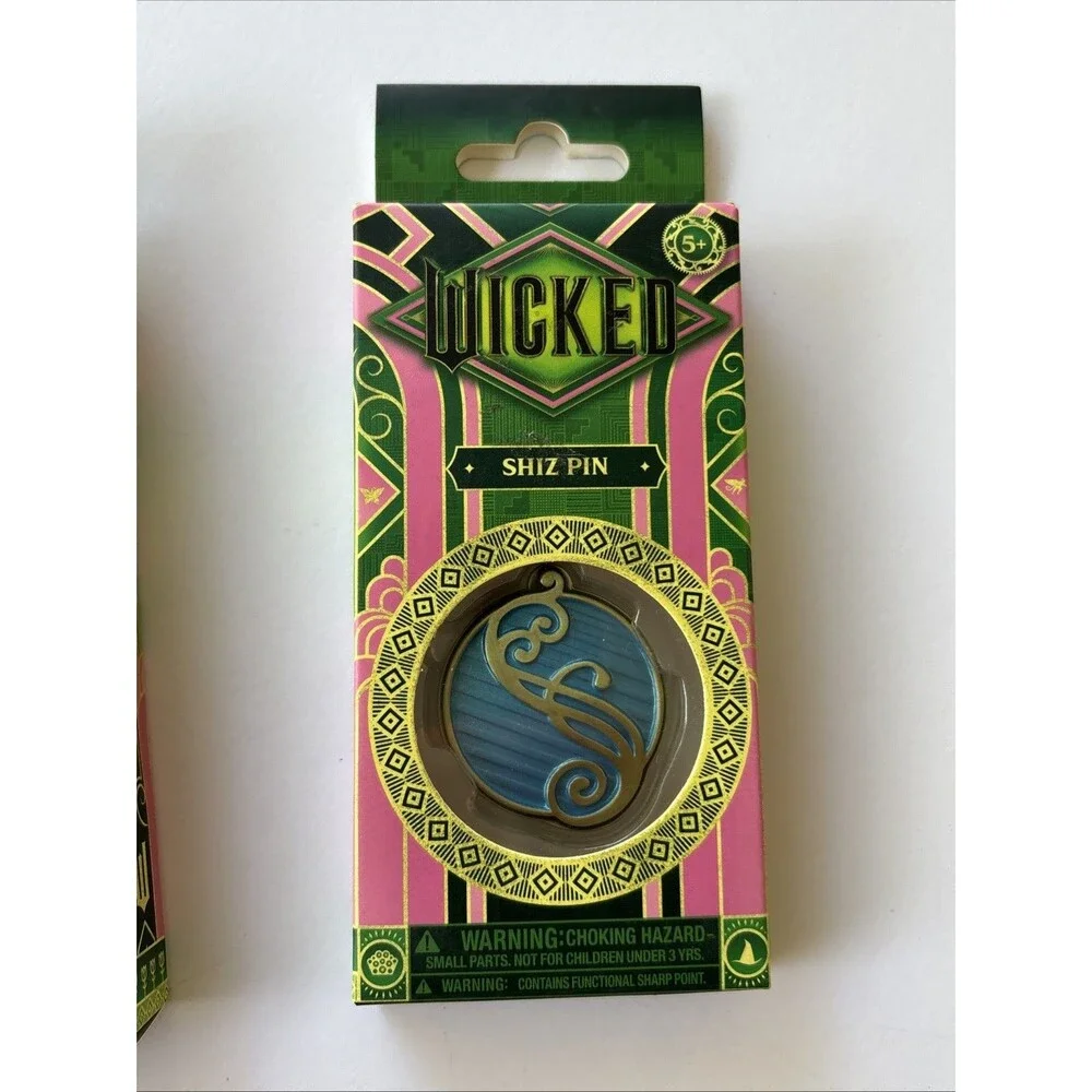 Wicked Shiz University Pin Set of 2 Glinda’s Pink Pin & Blue Shiz Pin Brand New
